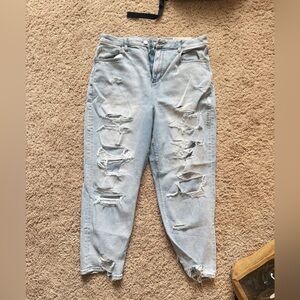 AE New Distressed Light Blue Women's Jeans